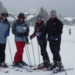 Ryan skiing with friends