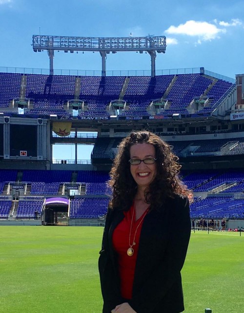 Dana on M&T Bank field in Baltimore